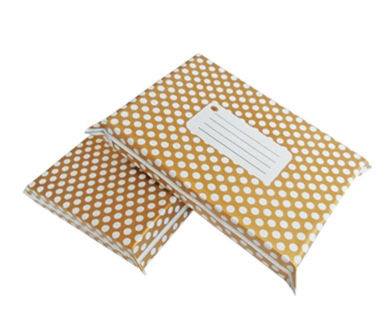 Gold Polka Dot Design Poly Mailers