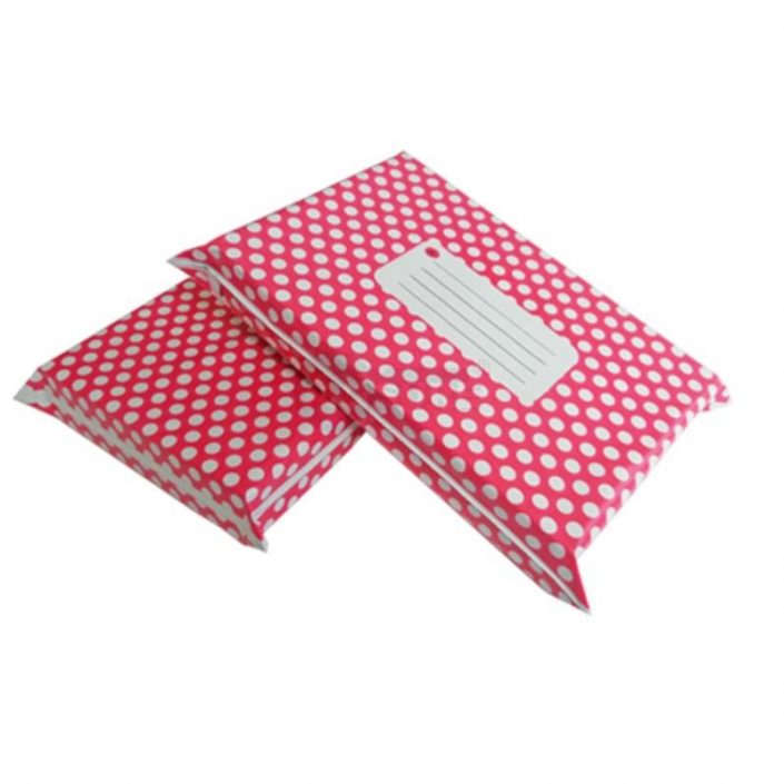 Rose Red Polka Dot Designer Poly Mailers